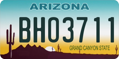 AZ license plate BHO3711