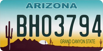 AZ license plate BHO3794