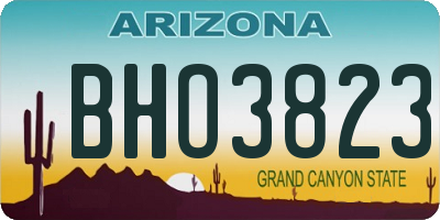 AZ license plate BHO3823