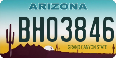 AZ license plate BHO3846