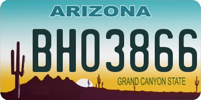 AZ license plate BHO3866