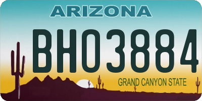 AZ license plate BHO3884
