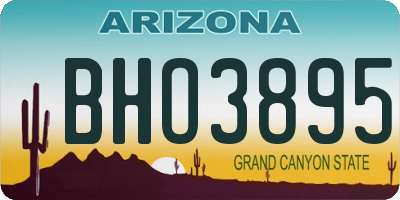 AZ license plate BHO3895