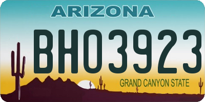 AZ license plate BHO3923