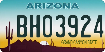 AZ license plate BHO3924
