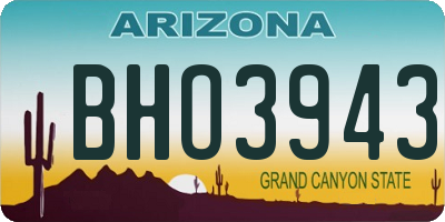 AZ license plate BHO3943