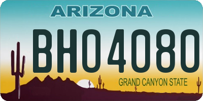 AZ license plate BHO4080