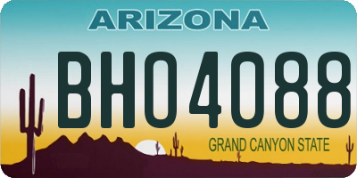 AZ license plate BHO4088