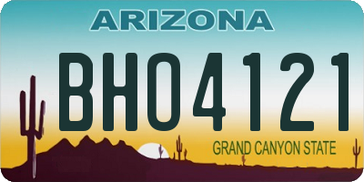 AZ license plate BHO4121