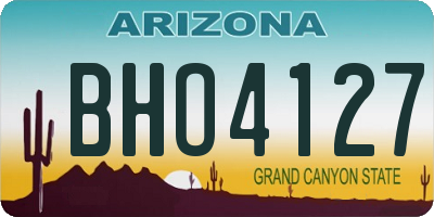 AZ license plate BHO4127