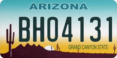 AZ license plate BHO4131