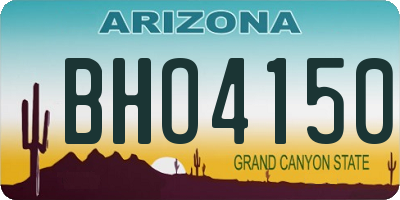 AZ license plate BHO4150