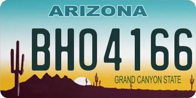 AZ license plate BHO4166