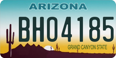 AZ license plate BHO4185