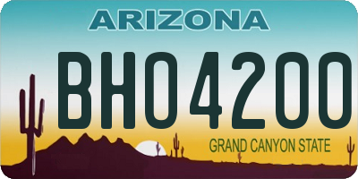 AZ license plate BHO4200