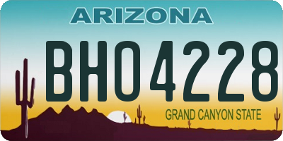 AZ license plate BHO4228