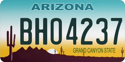 AZ license plate BHO4237