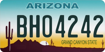 AZ license plate BHO4242