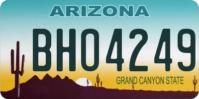 AZ license plate BHO4249