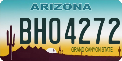 AZ license plate BHO4272