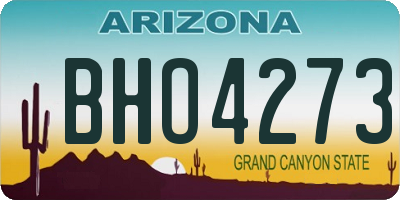 AZ license plate BHO4273