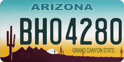 AZ license plate BHO4280
