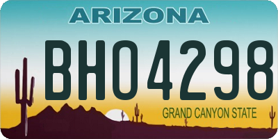 AZ license plate BHO4298