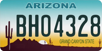 AZ license plate BHO4328