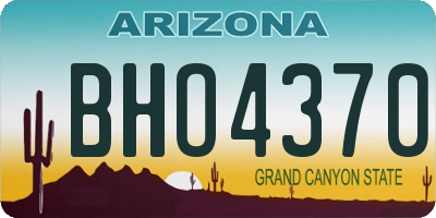 AZ license plate BHO4370