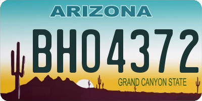 AZ license plate BHO4372