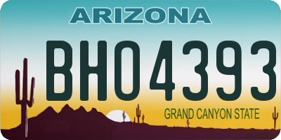 AZ license plate BHO4393