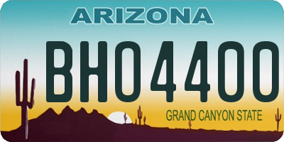 AZ license plate BHO4400