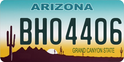 AZ license plate BHO4406