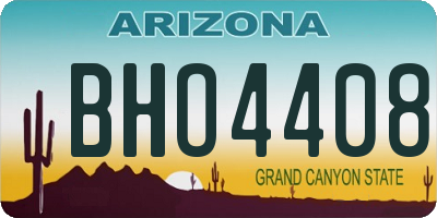 AZ license plate BHO4408