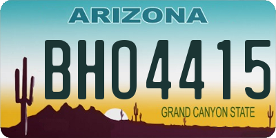 AZ license plate BHO4415
