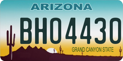 AZ license plate BHO4430