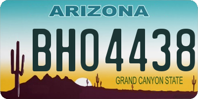 AZ license plate BHO4438