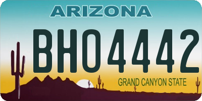 AZ license plate BHO4442