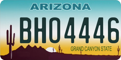 AZ license plate BHO4446