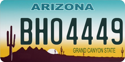 AZ license plate BHO4449