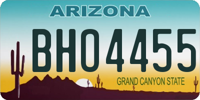 AZ license plate BHO4455