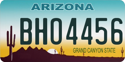 AZ license plate BHO4456
