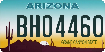 AZ license plate BHO4460