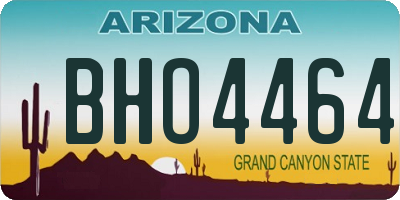 AZ license plate BHO4464