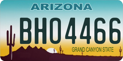 AZ license plate BHO4466