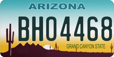 AZ license plate BHO4468