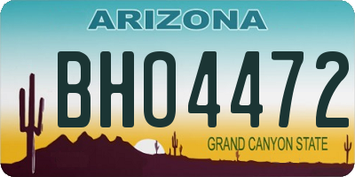 AZ license plate BHO4472