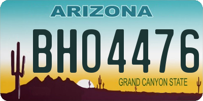 AZ license plate BHO4476