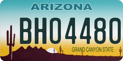 AZ license plate BHO4480