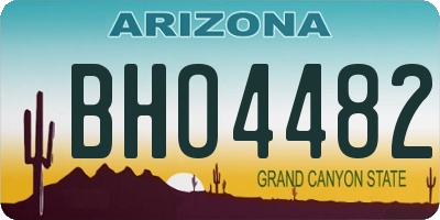 AZ license plate BHO4482